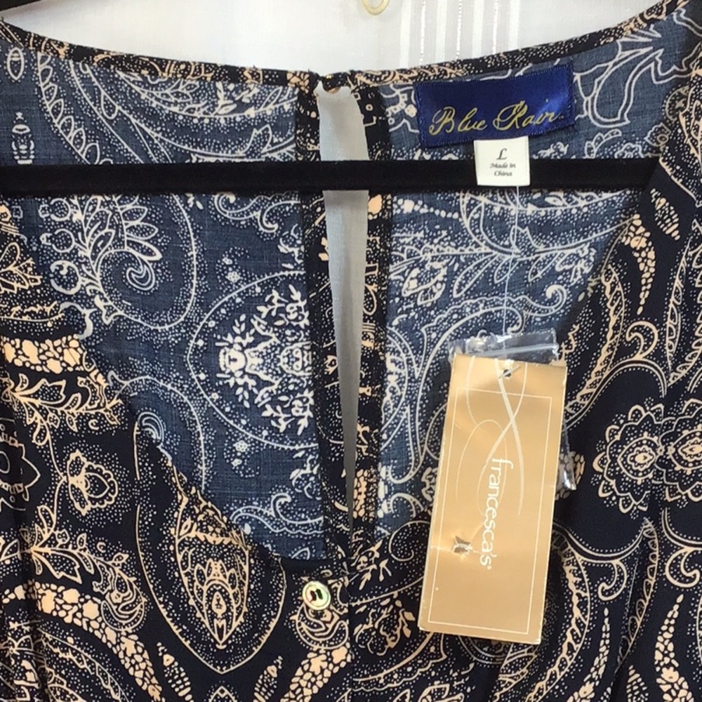 🆕 Francesca’s Black Tan Paisley Lightweight Split Hem Sz.L Maxi Dress - Picture 2 of 10